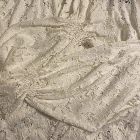 Free Peoplele White Stretchy Top XL - Picture 5 of 9